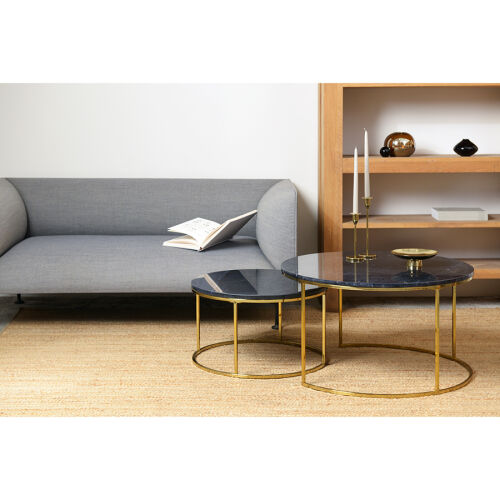 Набор из 2-х журнальных столиков hans, D60 см и D80 см, черный м 7