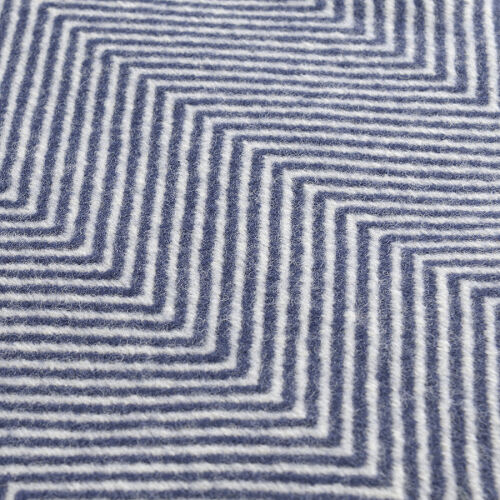 Плед из шерсти мериноса темно-синего цвета из коллекции essentia 7