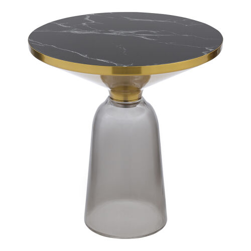 Столик кофейный odd, D50 см, мрамор/черный 4