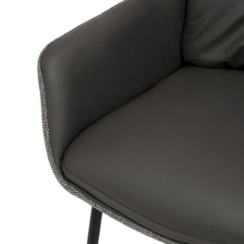 Стул allar, экокожа, рогожка, серый 6