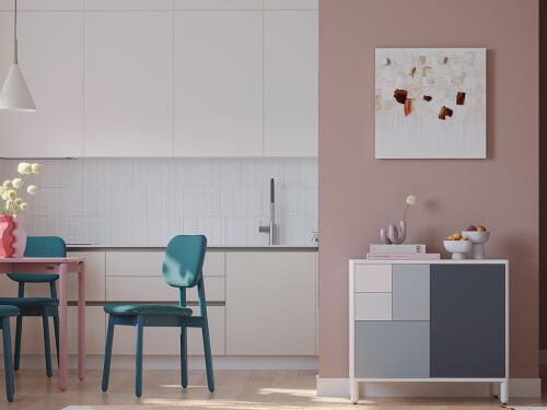 Стул saga, рогожка, сине-зеленый 6