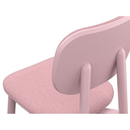 Стул с обивкой saga, рогожка, розовый 6