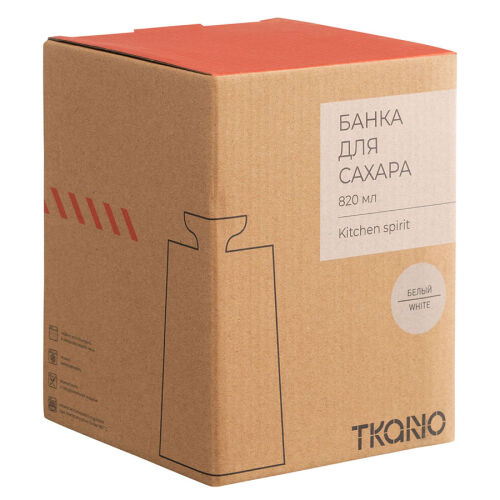 Банка для сахара белого цвета из коллекции kitchen spirit, 820 м 6 Банка для сахара белого цвета из коллекции kitchen spirit, 820 м 6