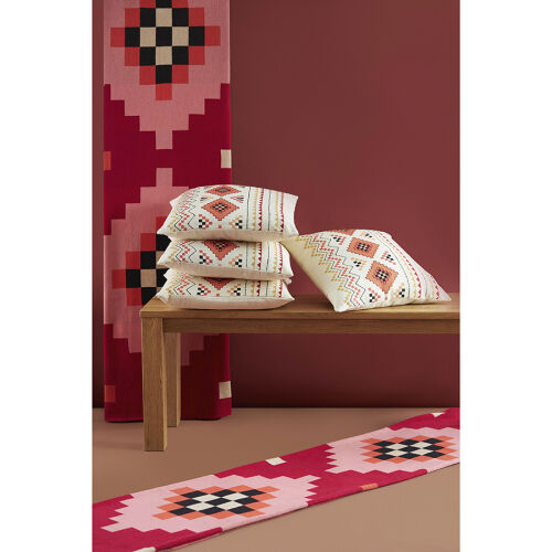 Плед из хлопка по мотивам башкирских орнаментов из коллекции cul 3