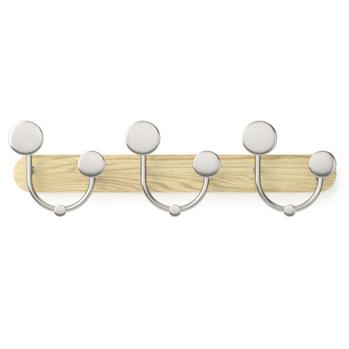 Вешалка настенная melody, натуральное дерево/никель 2