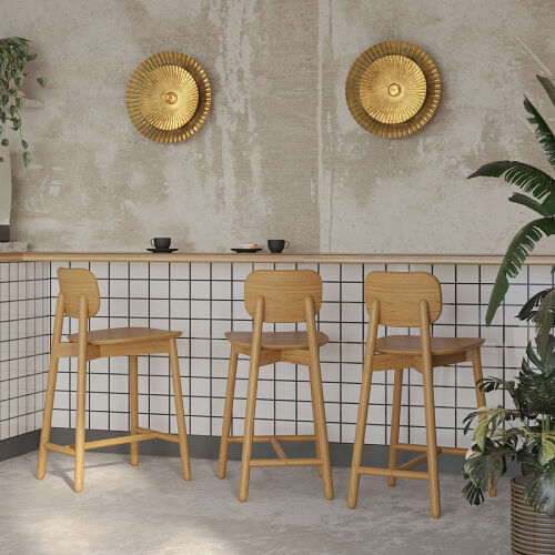 Стул полубарный saga, ясень 2