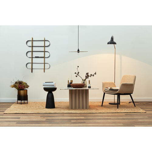 Лаунж-кресло hilde, букле, серо-бежевое 6