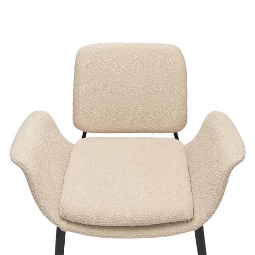 Лаунж-кресло hilde, букле, серо-бежевое 4