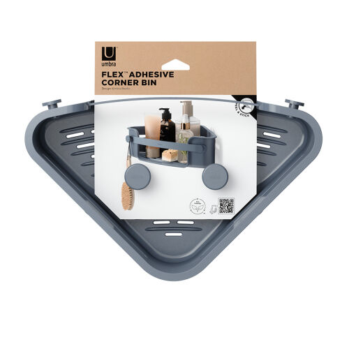 Органайзер для душа flex adhesive угловой, голубой 5