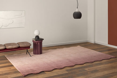 Ковер из шерсти over horizon цвета марсала из коллекции trendy r 2