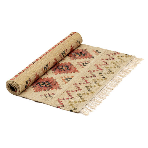 Ковер из джута и шерсти по мотивам башкирских орнаментов из колл 5