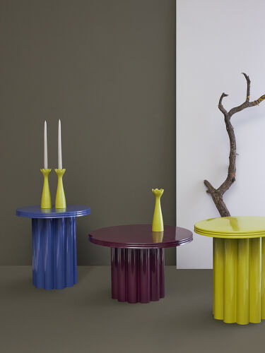 Столик кофейный vivlend, D57 см, ночная слива 4