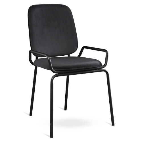 Стул ror, double frame, велюр, черный /черный 1