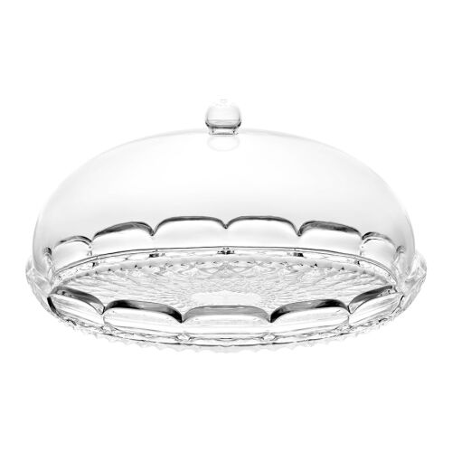 Блюдо сервировочное с крышкой vanity, D30 см, прозрачное 1
