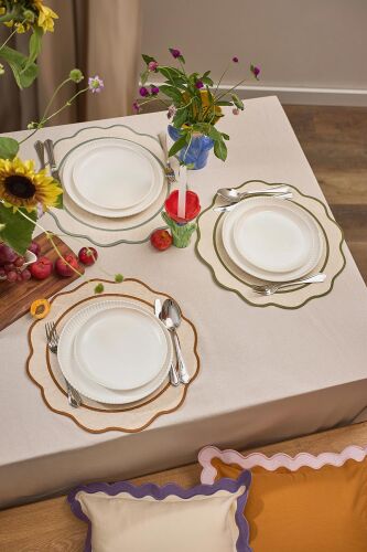 Салфетка под приборы anemone из коллекции trendy ruffles, D38 см 4 Салфетка под приборы anemone из коллекции trendy ruffles, D38 см 4