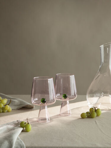 Набор бокалов для вина orb, 400 мл, розовый/зеленый, 2 шт. 4