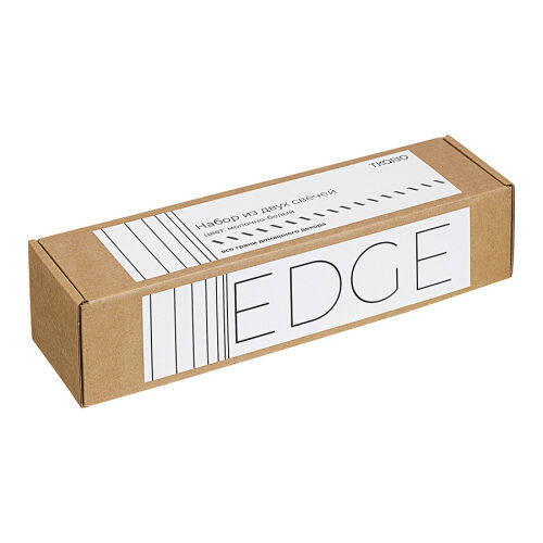 Набор из двух свечей молочно-белого цвета из коллекции edge, 24, 3