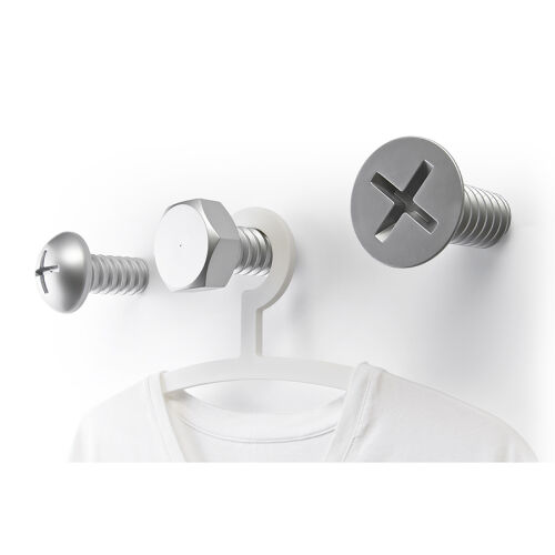 Набор вешалок screw, серый, 3 шт. 2