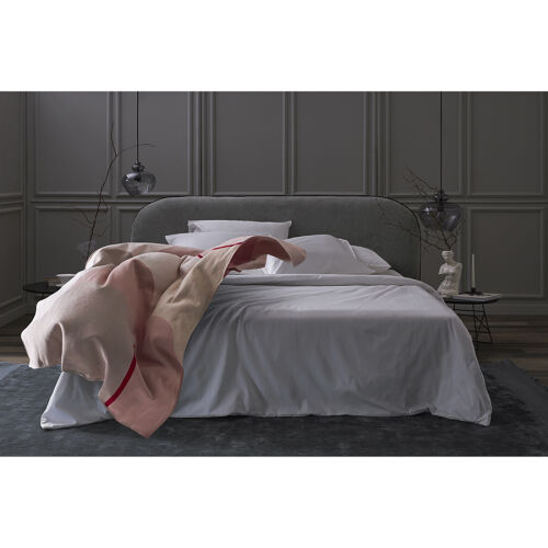 Плед из хлопка с авторским принтом бежевого цвета из коллекции f 3