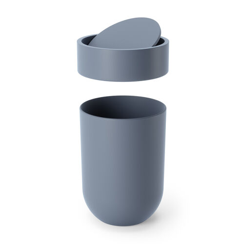 Корзина для мусора с крышкой touch, 6 л, голубая 6