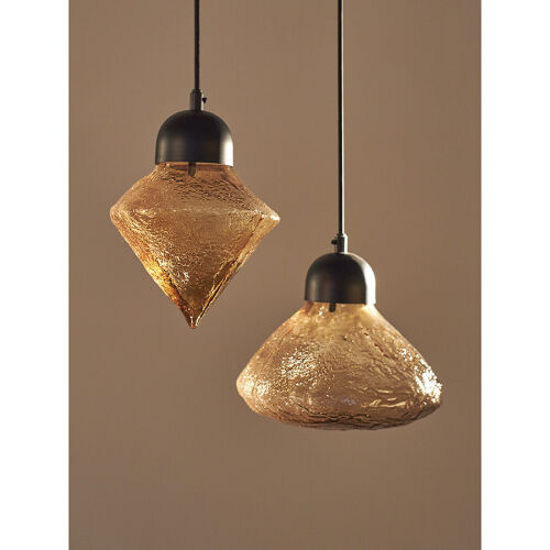 Светильник подвесной frozen light, D25 см, янтарный 2