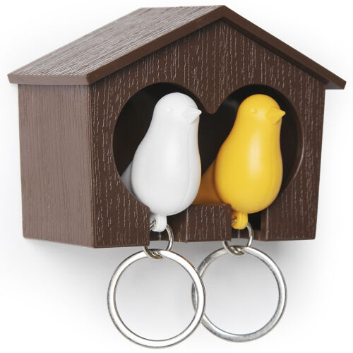 Держатель для ключей duo sparrow, коричневый/белый/желтый 1 Держатель для ключей duo sparrow, коричневый/белый/желтый 1