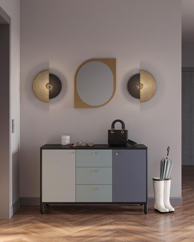 Зеркало настенное halver, 79,5х51,8 см, золотое 2