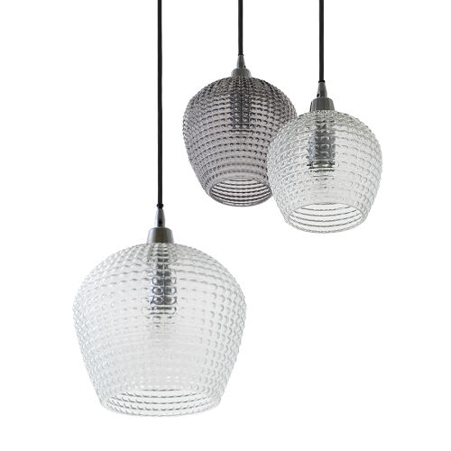 Светильник подвесной каскадный aurora, D50 см, серый/прозрачный 4