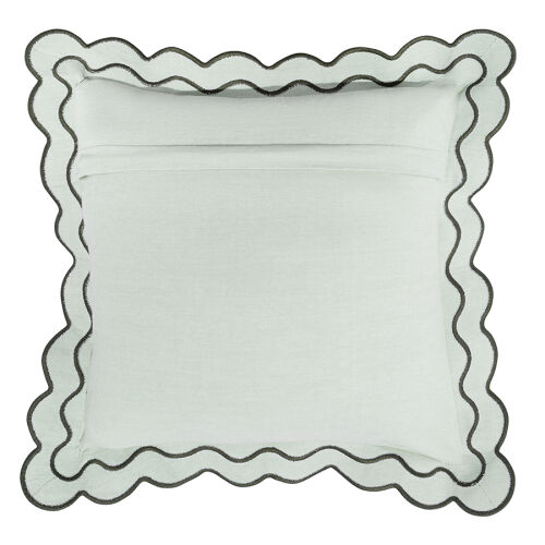 Чехол на подушку с контрастным кантом зеленого цвета из коллекци 5