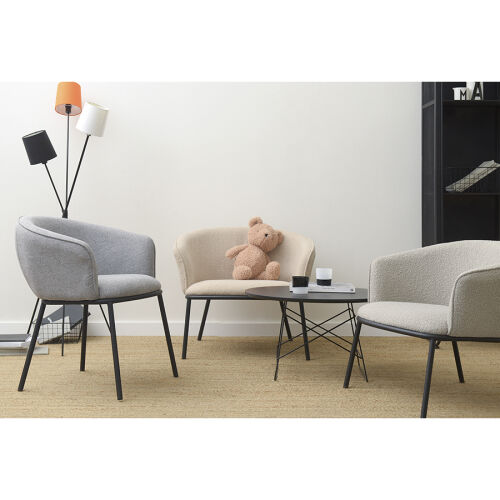 Лаунж-кресло paal, букле, бежевое 1