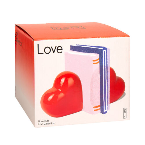 Держатель для книг love, 14х14 см, красный, 2 шт. 5
