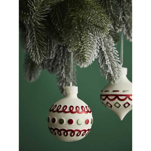 Набор ёлочных украшений с подсветкой festive embroidey из коллек 4 Набор ёлочных украшений с подсветкой festive embroidey из коллек 4