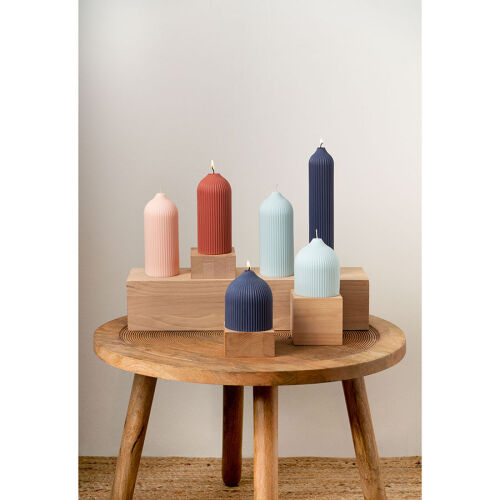 Свеча декоративная синего цвета из коллекции edge, 25,5 см 4