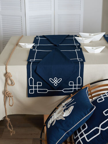 Дорожка на стол navy story из коллекции sea treasures, 45х150 см 6