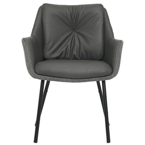 Стул allar, экокожа, рогожка, серый 1