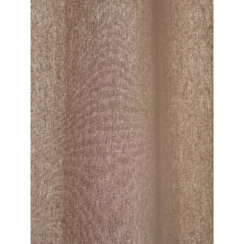 Штора из хлопка с помпонами бежево-серого цвета из коллекции ess 5