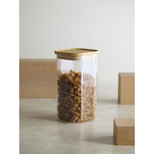 Банка для хранения квадратная glass bamboo, 1,4 л 2 Банка для хранения квадратная glass bamboo, 1,4 л 2