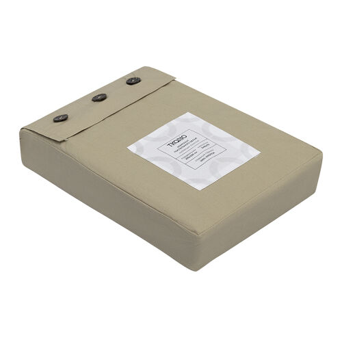 Комплект постельного белья из стираного перкаля бежево-серого цв 7