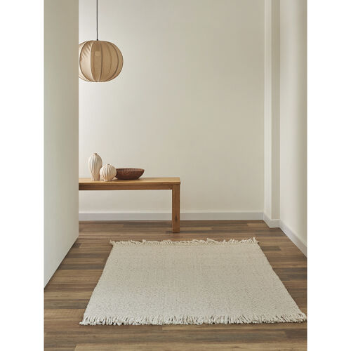 Ковер из переработанного пластика бежевого цвета из коллекции et 2