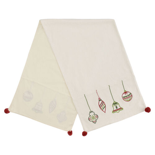 Дорожка с вышивкой christmas decorations из коллекции new year e 6 Дорожка с вышивкой christmas decorations из коллекции new year e 6