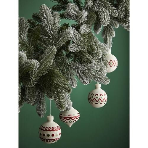 Набор ёлочных украшений с подсветкой festive embroidey из коллек 2 Набор ёлочных украшений с подсветкой festive embroidey из коллек 2