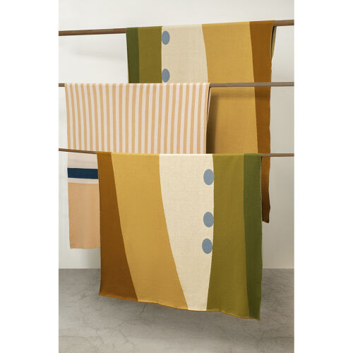 Плед из хлопка с рисунком rice plantation из коллекции terra, 13 1