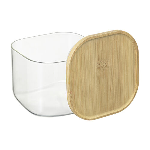 Банка для хранения квадратная glass bamboo,1 л 5 Банка для хранения квадратная glass bamboo,1 л 5