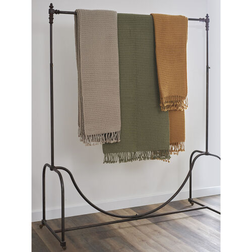 Плед из шерсти травянисто-зеленого цвета из коллекции essential, 7