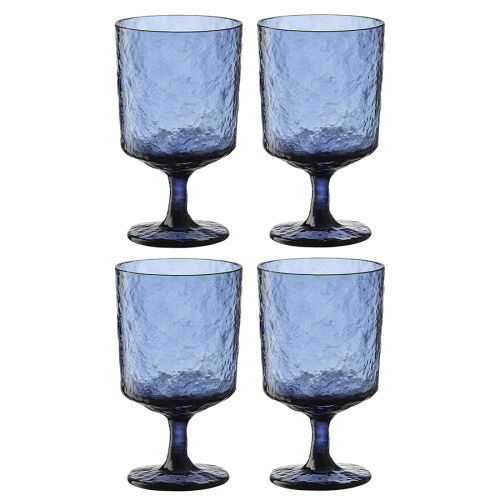 Набор бокалов из акрила arctic для вина, 280 мл, синий, 4 шт.