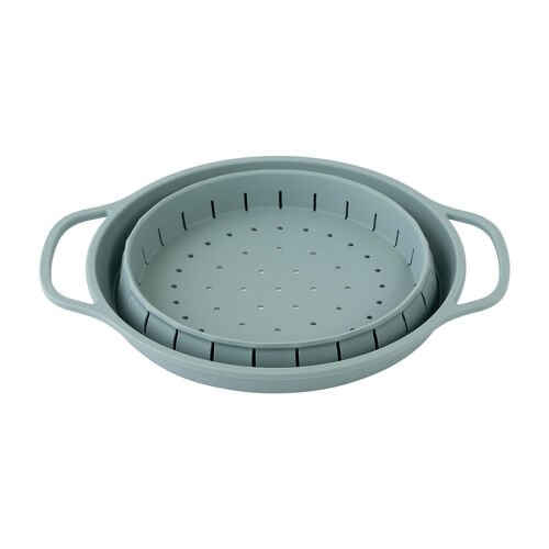 Дуршлаг складной силиконовый smart helper, D25,5 см, шалфей 6