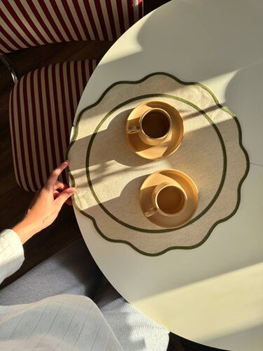 Салфетка под приборы anemone из коллекции trendy ruffles, D38 см 3