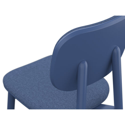 Стул с обивкой saga, рогожка, синий 6