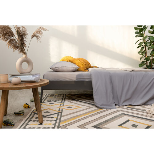 Ковер из хлопка с контрастным узором и кисточками из коллекции e 4