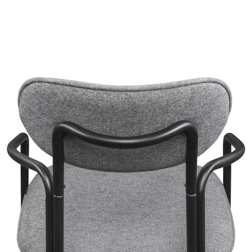 Стул ror, round, рогожка, черный/серый 5